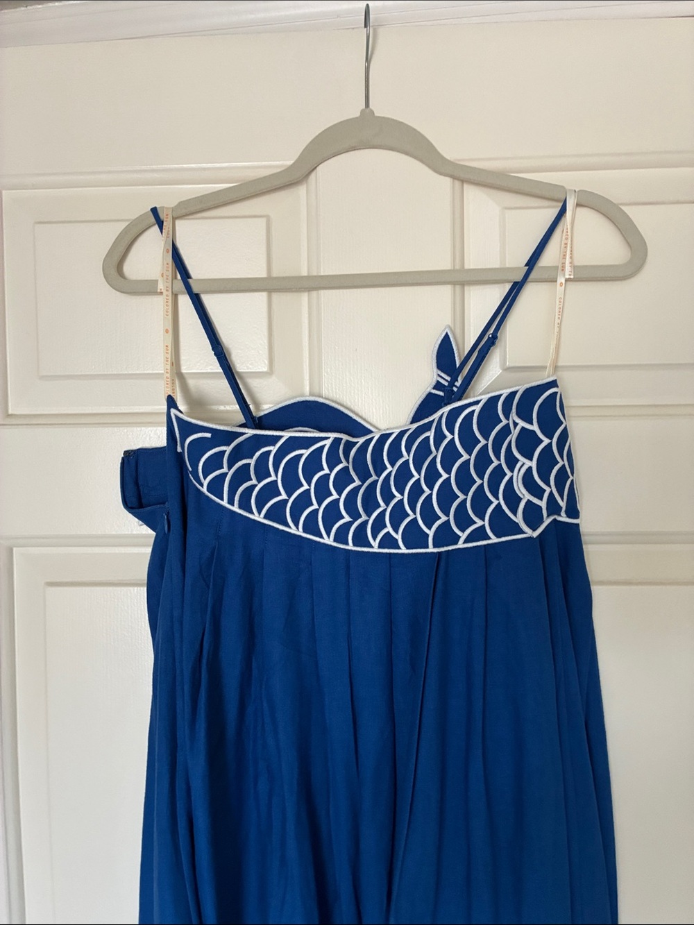FARM Rio Royal Blue Maxi Dress with White Fish Embroidery - Picture 4 of 10